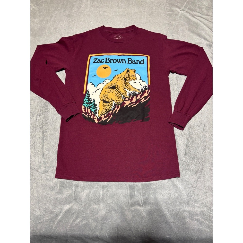 Zac Brown Band Men Size S Maroon Long Sleeve From the Fire Tour '23
